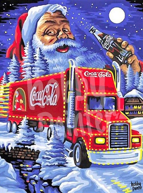 Diamond Painting Coke Vrachtwagen Kerst