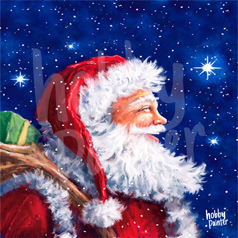 Diamond Painting Nachtelijke Kerstman-Hobby Painter