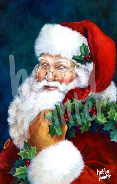 Diamond Painting Lachende Kerstman-Hobby Painter