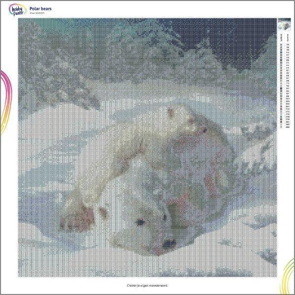 Diamond Painting IJsberen in de sneeuw canvas Hobby Painter