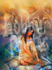 Diamond Painting Indiaan met wolf vrouw voorbeeld Hobby Painter