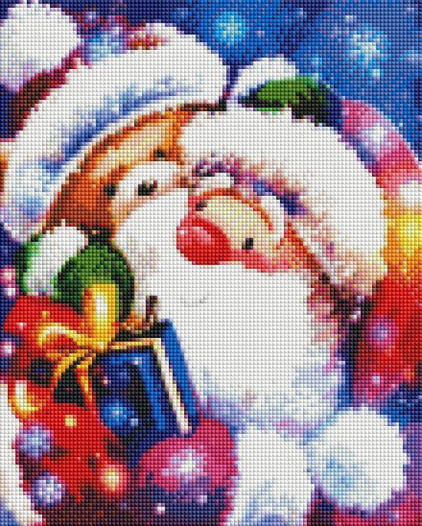 Diamond Painting Kerstman & Kerstbeertje eindresultaat Hobby Painter