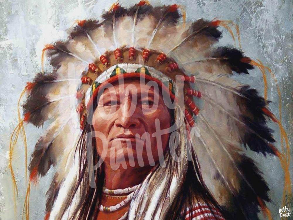Diamond Painting Native American voorbeeld Hobby Painter