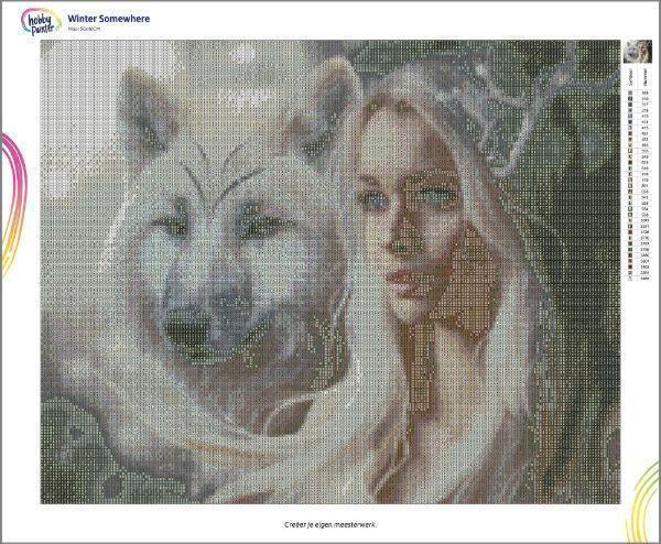 Diamond Painting Winter wolf 1 canvas Hobby Painter