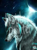 Diamond Painting Wolf in maanlicht voorbeeld Hobby Painter