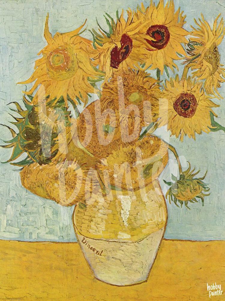 Schilderen op nummer Bloemen van Gogh voorbeeld Hobby Painter