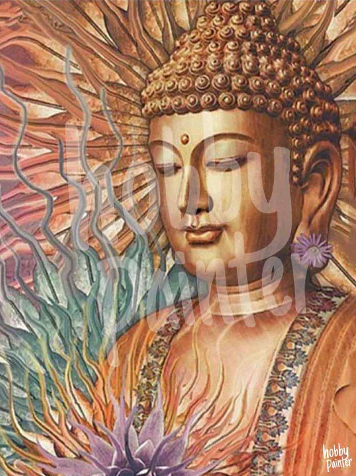 Schilderen op nummer Boeddha voorbeeld Hobby Painter