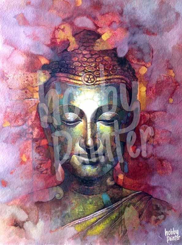 Schilderen op nummer Buddha voorbeeld Hobby Painter