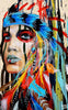 Schilderen op nummer Gekleurde Native American voorbeeld Hobby Painter