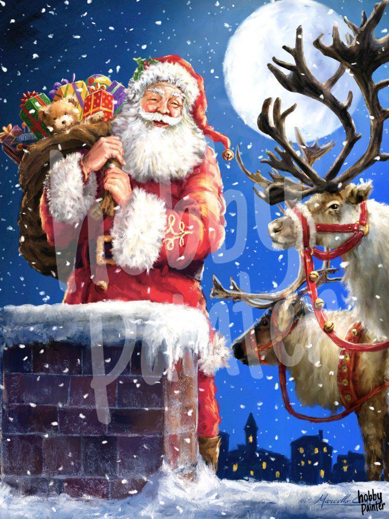 Schilderen op nummer Kerst dier Hobby Painter