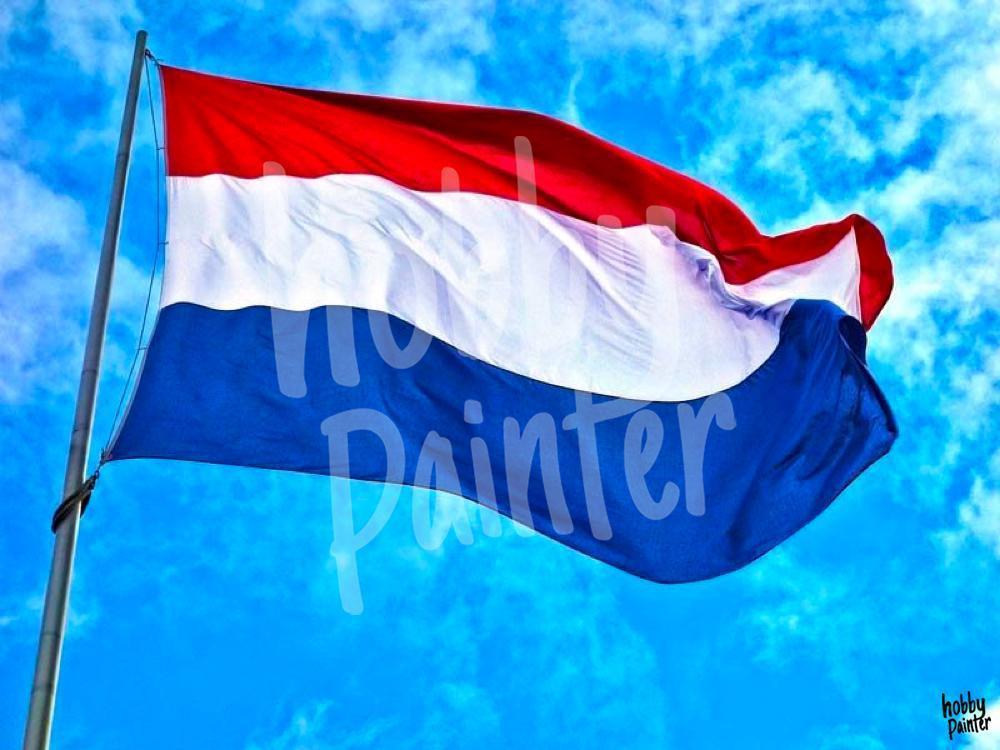Schilderen op nummer Nederlandse vlag voorbeeld Hobby Painter